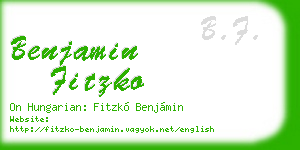 benjamin fitzko business card