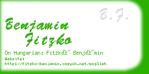benjamin fitzko business card